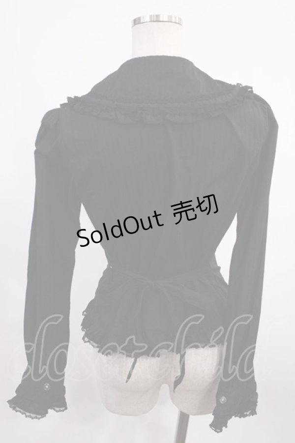 画像2: metamorphose / CL ストライプドビーブラウス Free ブラック H-25-12-22-1017-ME-BL-NS-ZH (2)