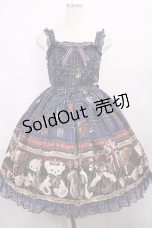 画像: Angelic Pretty / British Bear SpecialジャンパースカートSet Free ネイビー H-25-12-22-1002-AP-OP-NS-ZH