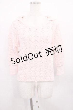 画像: LIZ LISA / 透かし編みパーカー Free ピンク H-25-12-22-1022-LO-TO-NS-ZH