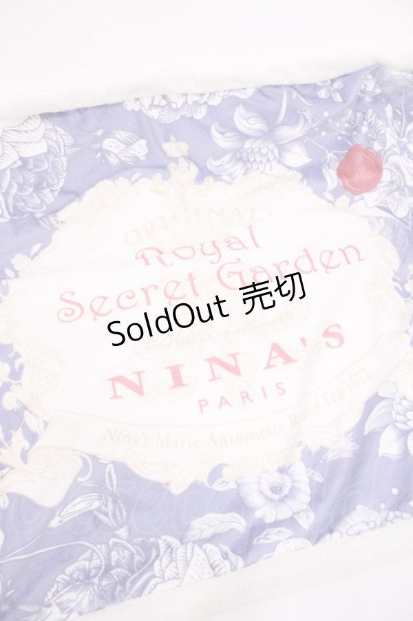 画像1: m petit by misako / NINA’Sコラボブランケット  ブルー H-25-12-22-1032-LO-ZA-NS-ZH (1)