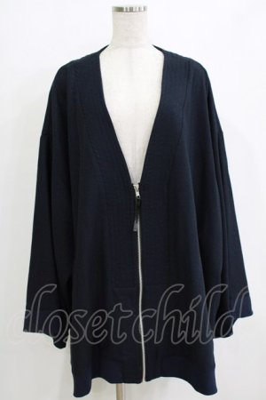 画像: gouk / フロントZIPロング羽織  紺 H-25-12-22-049-GO-TO-KB-ZH