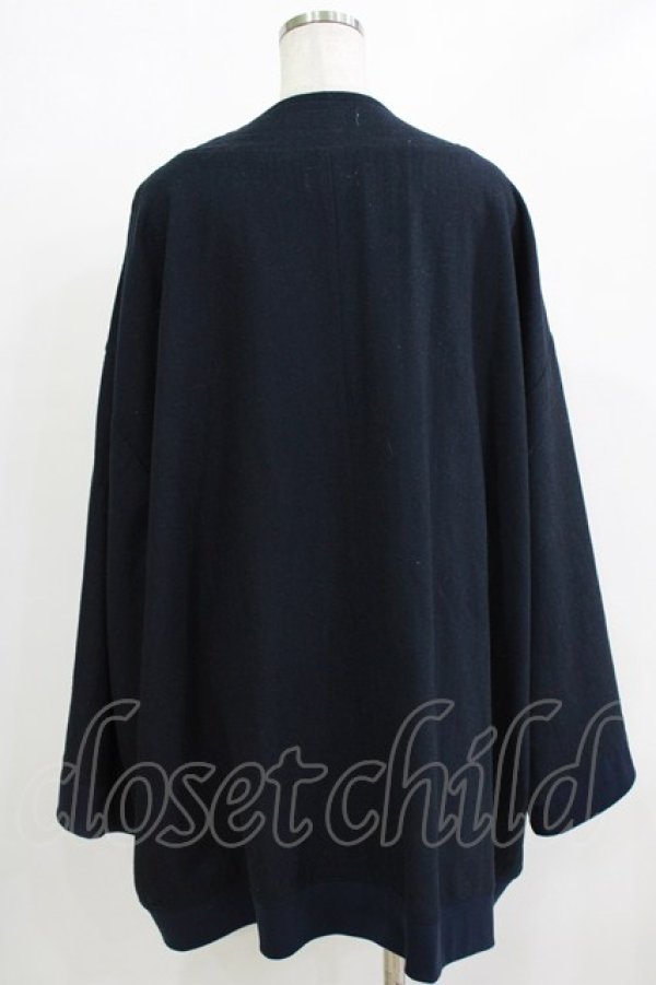 画像3: gouk / フロントZIPロング羽織  紺 H-25-12-22-049-GO-TO-KB-ZH (3)