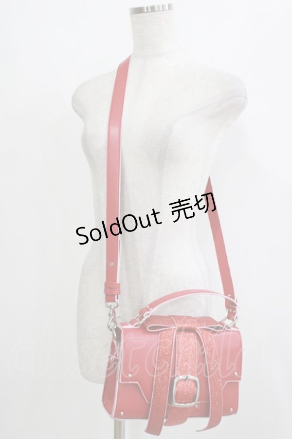 画像1: Candy Stripper / MY LITTLE CANDY RIBBON HAND BAG  レッド H-25-12-22-051-PU-BG-KB-ZH (1)