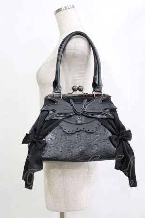 画像: h.NAOTO / ナイトメアー・ビフィア・クリスマスがま口バッグ  ブラック H-25-12-22-052-HN-BG-KB-ZH