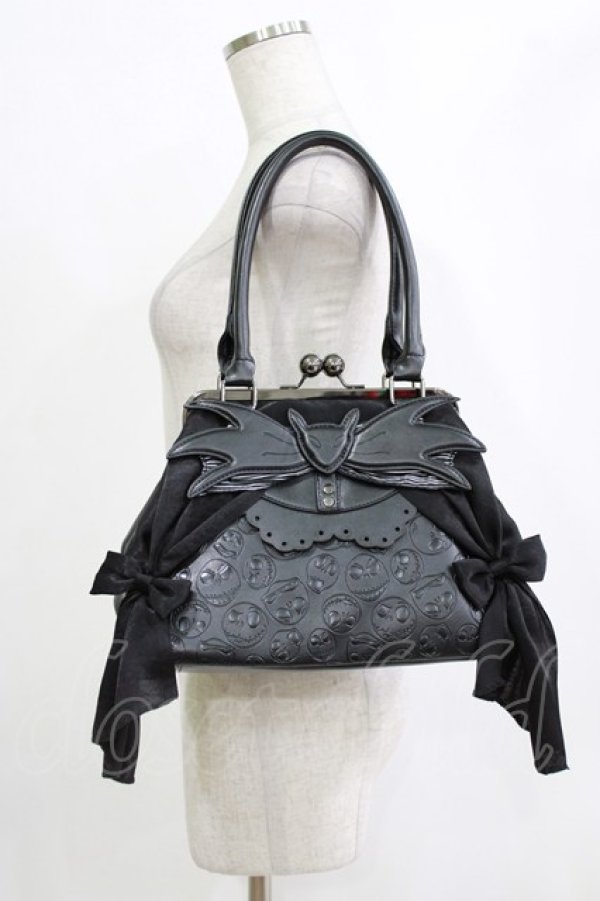 画像1: h.NAOTO / ナイトメアー・ビフィア・クリスマスがま口バッグ  ブラック H-25-12-22-052-HN-BG-KB-ZH (1)