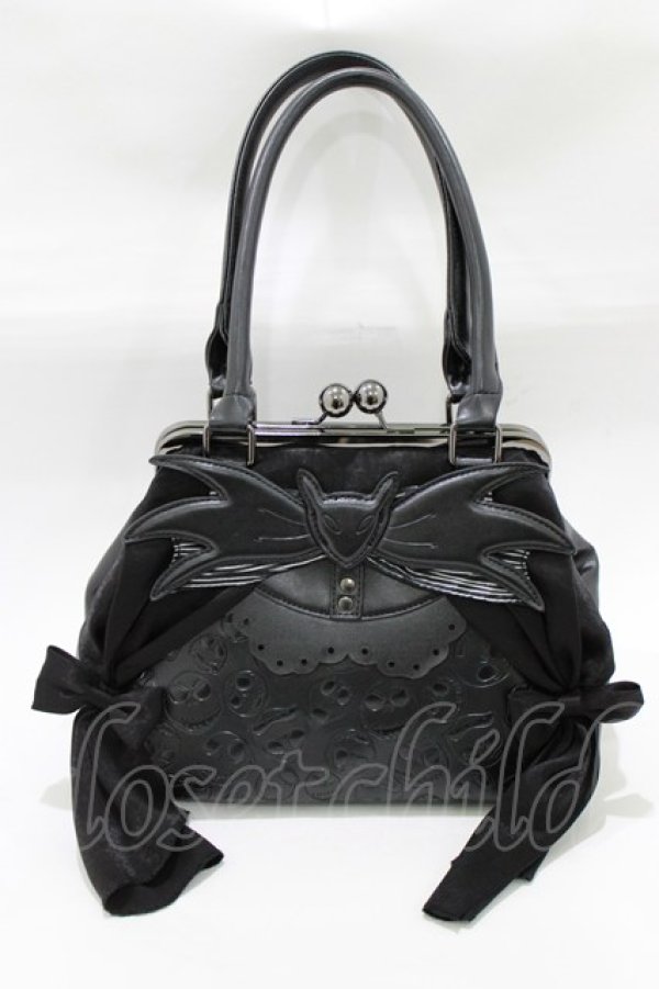 画像2: h.NAOTO / ナイトメアー・ビフィア・クリスマスがま口バッグ  ブラック H-25-12-22-052-HN-BG-KB-ZH (2)