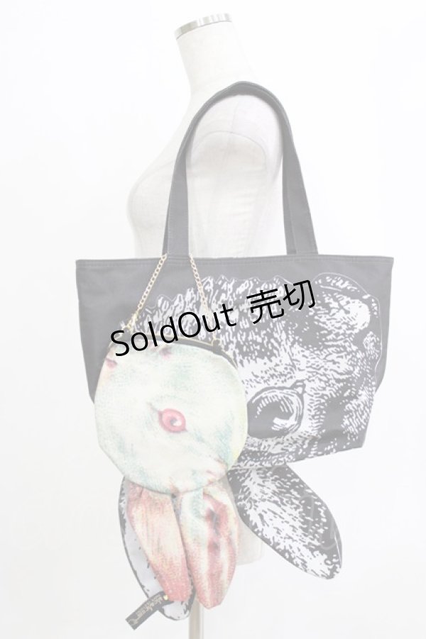画像1: あちゃちゅむ / 黒うさぎトート＆白うさぎミニバッグ   H-25-12-22-055-PU-BG-KB-ZH (1)