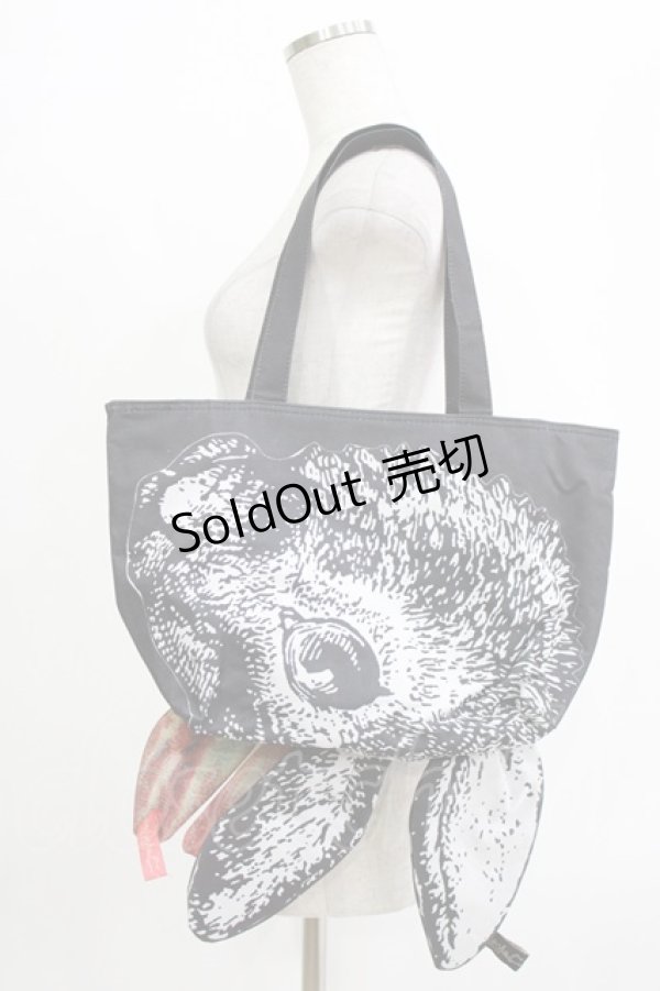 画像2: あちゃちゅむ / 黒うさぎトート＆白うさぎミニバッグ   H-25-12-22-055-PU-BG-KB-ZH (2)