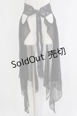 画像: alice auaa / アラビアンノッテンワークシフォン付ベルト  ブラック H-25-12-22-058-AA-ZA-KB-ZH