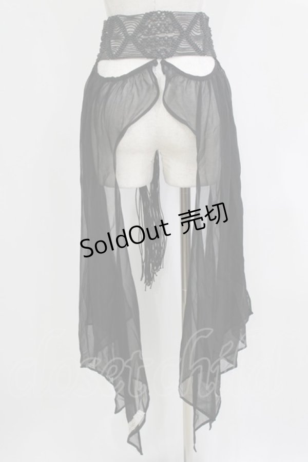 画像3: alice auaa / アラビアンノッテンワークシフォン付ベルト  ブラック H-25-12-22-058-AA-ZA-KB-ZH (3)