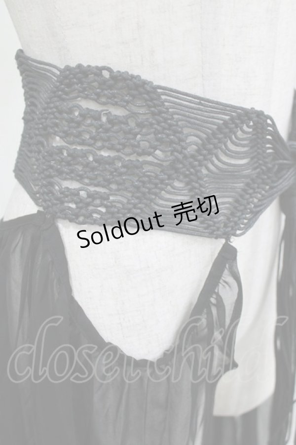 画像4: alice auaa / アラビアンノッテンワークシフォン付ベルト  ブラック H-25-12-22-058-AA-ZA-KB-ZH (4)