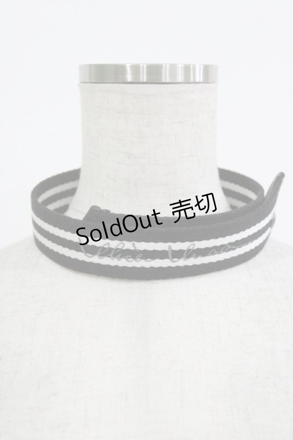 画像3: alice auaa / ロゴプリントストライプチョーカー  ブラック H-25-12-22-066-AA-AC-KB-ZH (3)