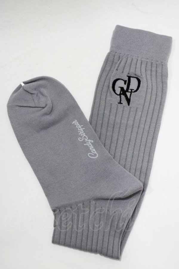 画像1: Candy Stripper / CND HIGH SOCKS  グレー H-25-12-22-068-PU-ZA-KB-ZH (1)