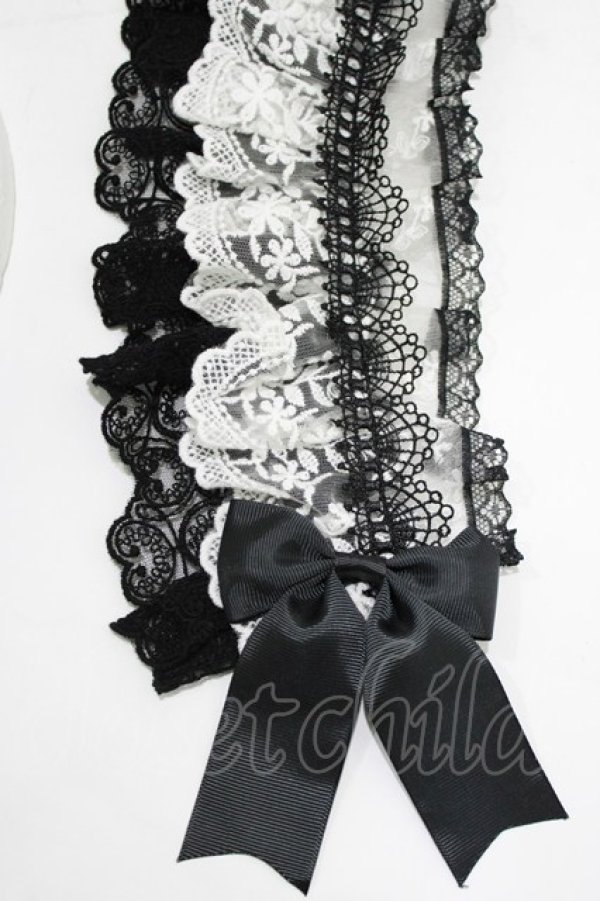 画像3: MorunxMuunaStoik / ヘッドドレスクリップ  黒×白 H-25-12-22-070-EL-AC-KB-ZH (3)