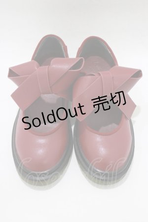 画像: merry jenny / PUリボンラバーシューズ S ワイン H-25-12-22-074-LO-SH-KB-ZH