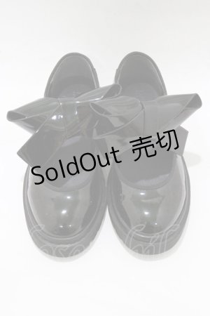 画像: merry jenny / エナメルリボンラバーシューズ S ブラック H-25-12-22-075-LO-SH-KB-ZH