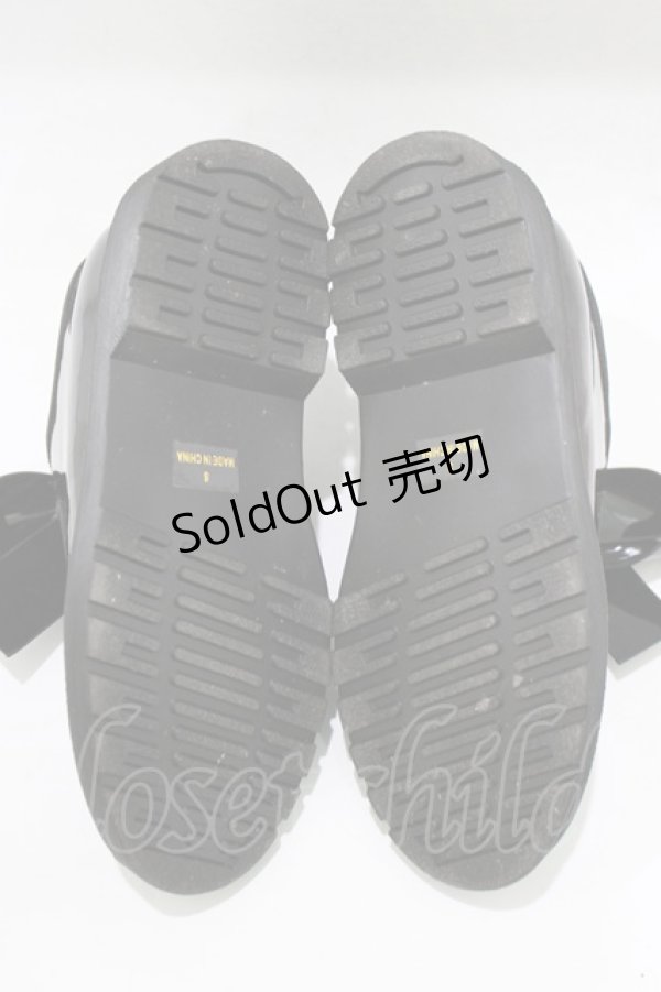 画像4: merry jenny / エナメルリボンラバーシューズ S ブラック H-25-12-22-075-LO-SH-KB-ZH (4)