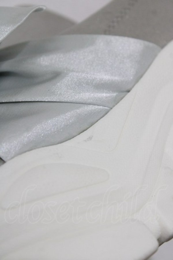 画像5: YOSUKE / 厚底スニーカー L(約24〜24.5cm) リボン/シルバー H-25-12-22-077-PU-SH-KB-ZH (5)