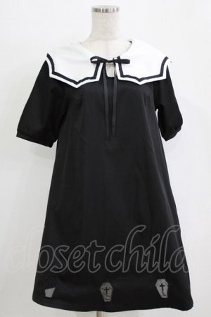 画像: HELL CAT PUNKS / VAMPカラーワンピース  黒×白 H-25-12-22-014-PU-OP-KB-ZH