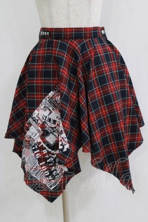 画像: SEX POT ReVeNGe / プリントイレギュラースカート  チェック H-25-12-22-020-SP-SK-KB-ZH