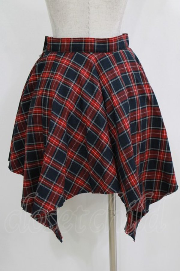 画像3: SEX POT ReVeNGe / プリントイレギュラースカート  チェック H-25-12-22-020-SP-SK-KB-ZH (3)