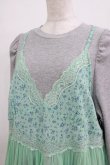 画像4: Candy Stripper / LINGERIE LAYERED DRESS  グレー×ミント H-25-12-22-021-PU-OP-KB-ZH (4)