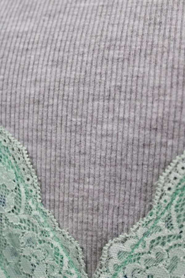 画像5: Candy Stripper / LINGERIE LAYERED DRESS  グレー×ミント H-25-12-22-021-PU-OP-KB-ZH (5)