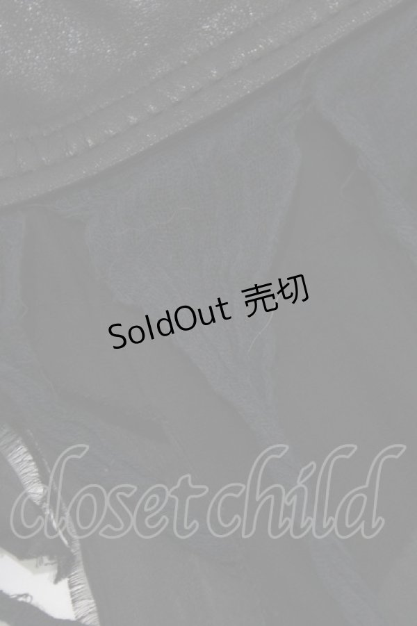 画像4: alice auaa / 断ち切りガーゼレザーショートパンツ 3（約9号） ブラック H-25-12-22-022-AA-PA-KB-ZH (4)