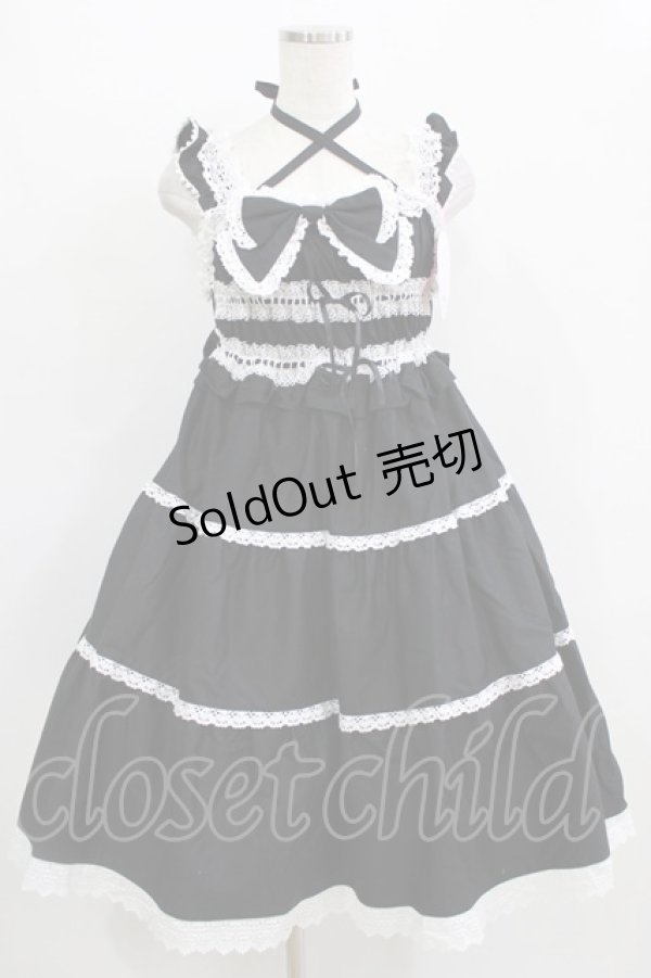 画像1: BABY,THE STARS SHINE BRIGHT / シャーリングベビードールジャンパースカート Free ブラック H-25-12-23-1001-BA-OP-NS-ZH (1)