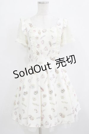 画像: Secret Honey / スウィーツ柄ワンピース Free アイボリー H-25-12-23-1022-CA-OP-NS-ZH