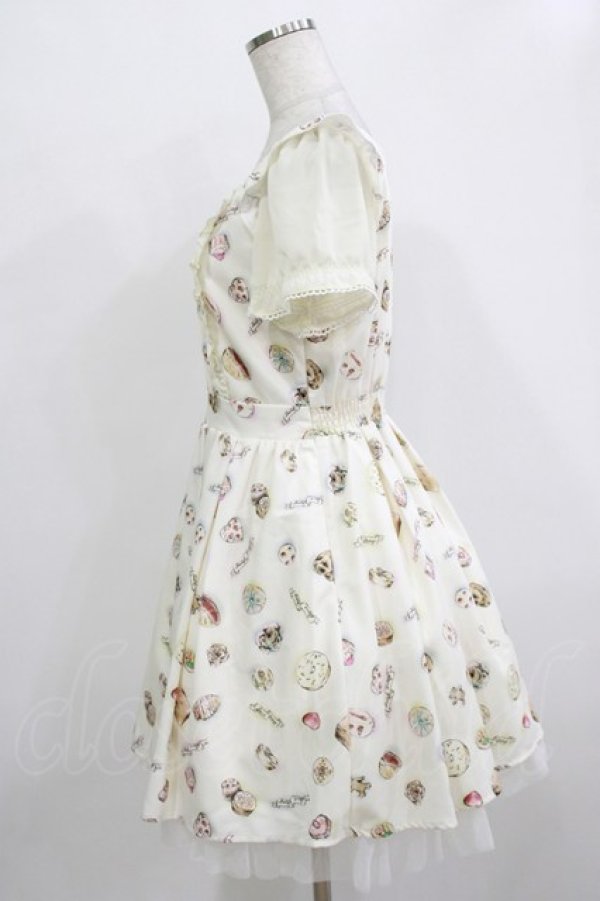 画像2: Secret Honey / スウィーツ柄ワンピース Free アイボリー H-25-12-23-1022-CA-OP-NS-ZH (2)