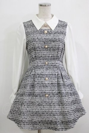 画像: evelyn / ツイードワンピース Free ブラック H-25-12-23-1023-LO-OP-NS-ZH