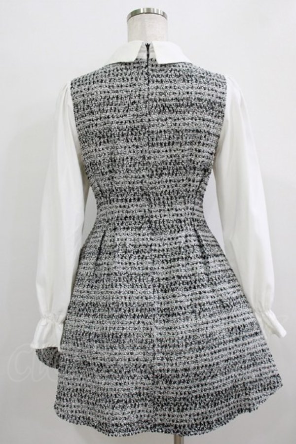 画像3: evelyn / ツイードワンピース Free ブラック H-25-12-23-1023-LO-OP-NS-ZH (3)