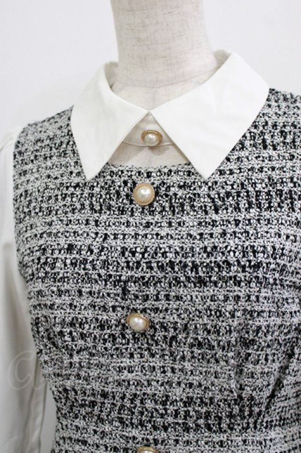 画像4: evelyn / ツイードワンピース Free ブラック H-25-12-23-1023-LO-OP-NS-ZH (4)