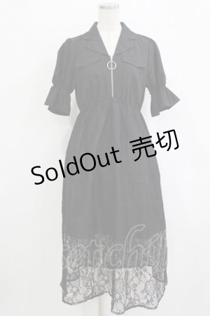 画像: Jamie エーエヌケー / レースドッキングワンピース M ブラック H-25-12-23-1025-LO-OP-NS-ZH