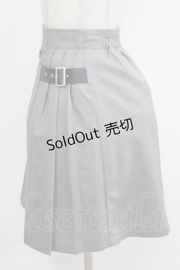画像2: Jamie エーエヌケー / サイドベルトスカート M グレー H-25-12-23-1026-LO-SK-NS-ZH (2)