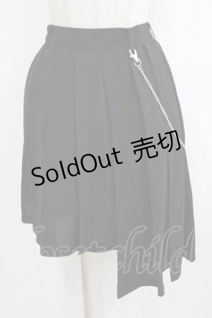 画像: Jamie エーエヌケー / チェーン付きプリーツスカート M ブラック H-25-12-23-1027-LO-SK-NS-ZH