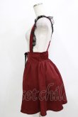 画像2: Ank Rouge / スピンドルサスペンダースカート M ワイン H-25-12-23-1028-CA-SK-NS-ZH (2)