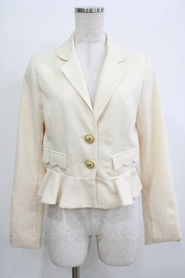 画像1: LIZ LISA / スカラップジャケット Free アイボリー H-25-12-23-1033-LO-JA-NS-ZH (1)