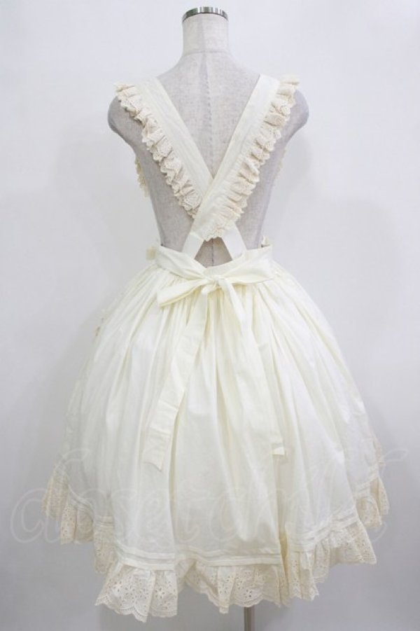 画像3: 胡桃木（海外ロリータブランド） / エプロンスカート L 生成り H-25-12-23-1034-LO-OP-NS-ZH (3)