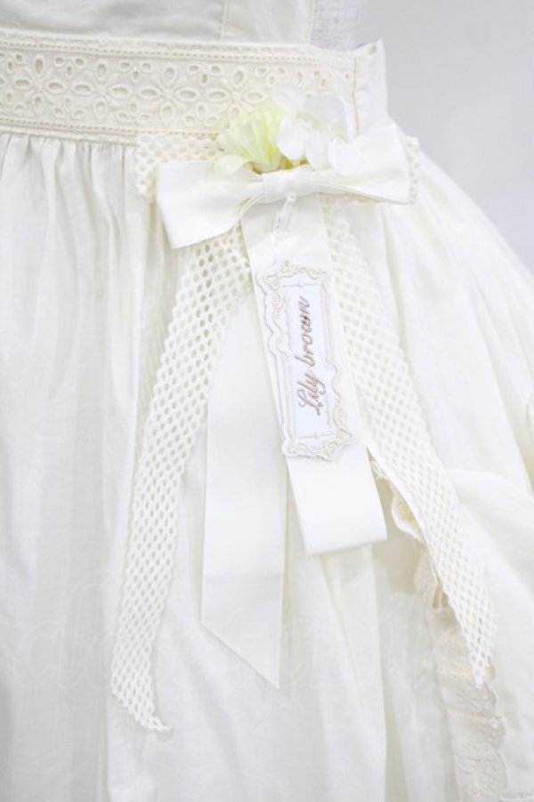 画像6: 胡桃木（海外ロリータブランド） / エプロンスカート L 生成り H-25-12-23-1034-LO-OP-NS-ZH (6)