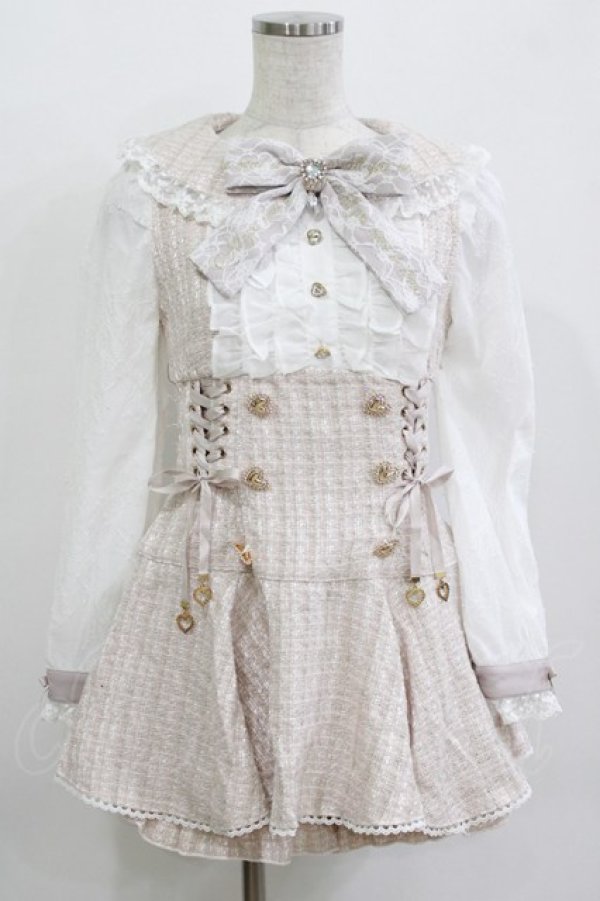 画像1: LIZ LISA / メッセージリボンツイードセットアップ Free ピンク H-25-12-23-1035-LO-OP-NS-ZH (1)