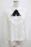 画像1: axes femme POETIQUE / リボンタイ付フリルブラウス M オフ H-25-12-23-1043-AX-BL-NS-ZH (1)