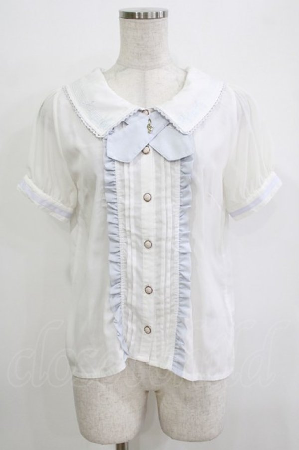 画像1: LIZ LISA / ピアノブラウス Free オフ/サックス H-25-12-23-1044-LO-BL-NS-ZH (1)