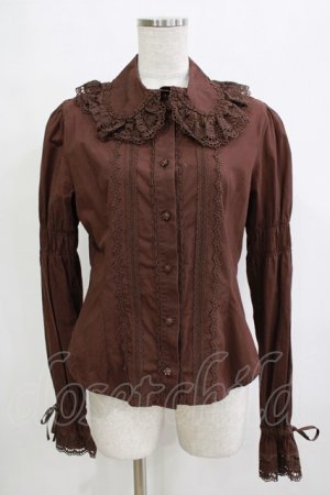 画像: BABY,THE STARS SHINE BRIGHT / ローズレースの後ろピンタックブラウス Free ブラウン H-25-12-23-1046-BA-BL-NS-ZH