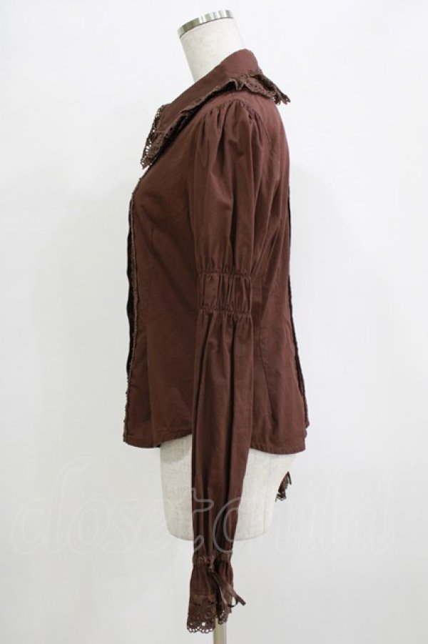 画像2: BABY,THE STARS SHINE BRIGHT / ローズレースの後ろピンタックブラウス Free ブラウン H-25-12-23-1046-BA-BL-NS-ZH (2)