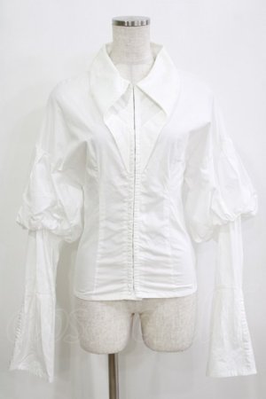 画像: Melt the lady / オープンコネクトブラウス Free オフ H-25-12-23-1048-PU-BL-NS-ZH