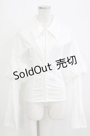 画像: Melt the lady / オープンコネクトブラウス Free オフ H-25-12-23-1048-PU-BL-NS-ZH