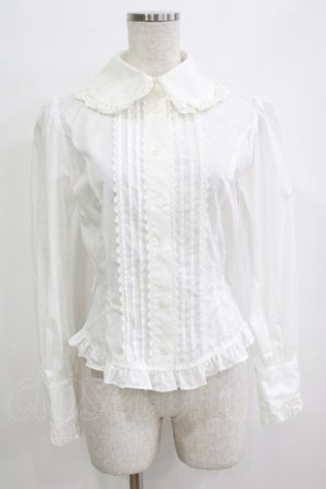 画像: Innocent World / トーションレース丸衿ブラウス M オフ H-25-12-23-1050-IW-BL-NS-ZH