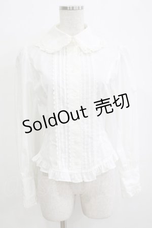 画像: Innocent World / トーションレース丸衿ブラウス M オフ H-25-12-23-1050-IW-BL-NS-ZH